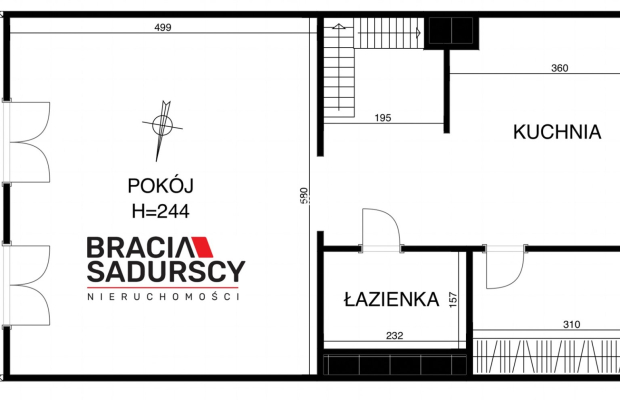 Mieszkanie dwupoziomowe - 4 pokoje na Klinach