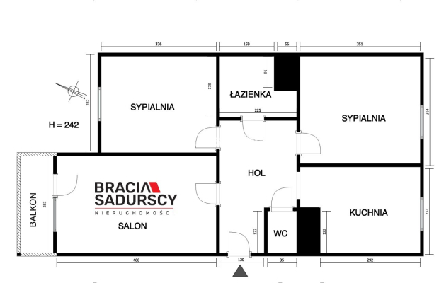 Mieszkanie 3-pokojowe Dobczyce