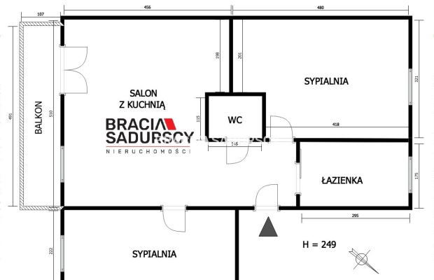 3 pokoje, Prokocim, komunikacja 