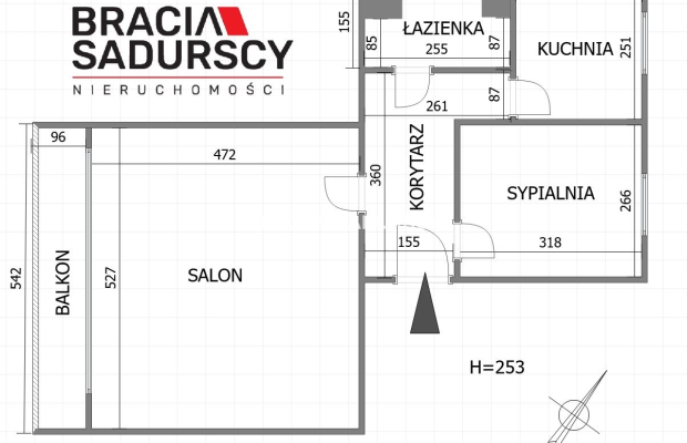 Centrum Skawiny: 2-pok., duży balkon, piwnica