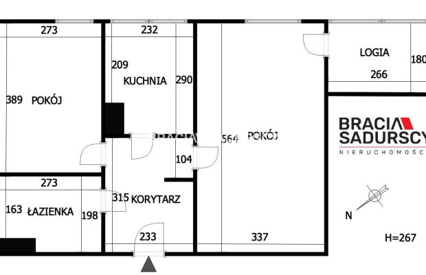 Panoramiczne 2-pokojowe mieszkanie z loggią !
