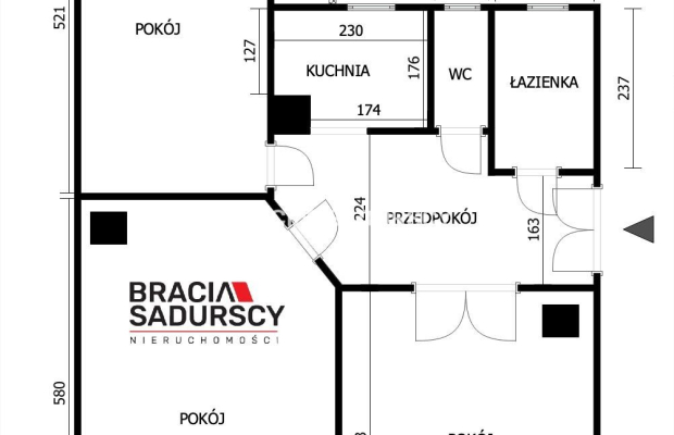 3 pokoje, 70m2 w sercu Krakowa - ul.Długa