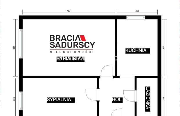 2-pokojowego mieszkania przy Alei Pokoju