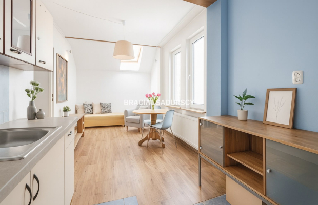 27m2 z piwnicą, klimatyzacją i widokiem na Kopiec