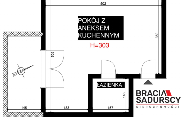 Przytulna kawalerka 21,5 m² z balkonem