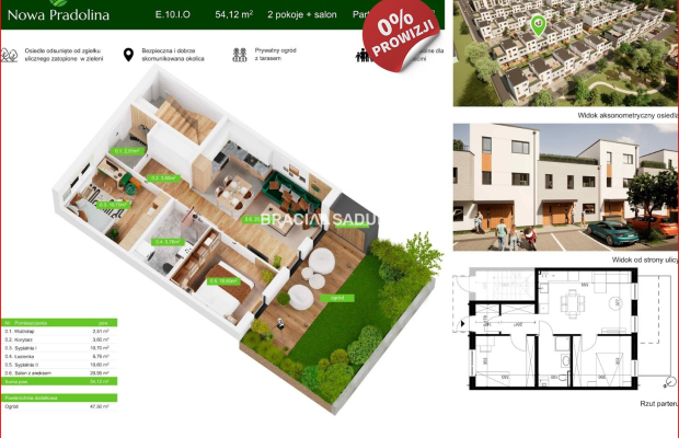 Nowa Pradolina mieszkanie z ogródkiem