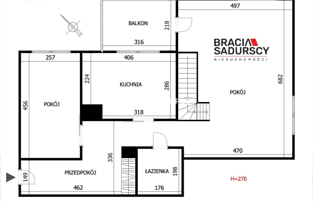 Mieszkanie dwa poziomy | Dębniki | Przy Wiśle |