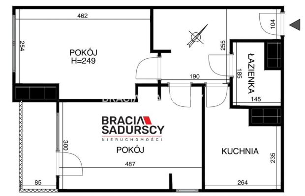 Świeżo wyremontowane 2 pokoje w centrum