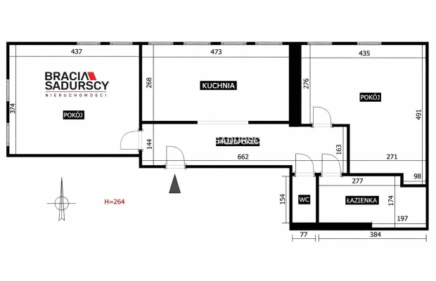 Centrum Krakowa| 63 m² | 2 pokoje | Grzegórzki| 