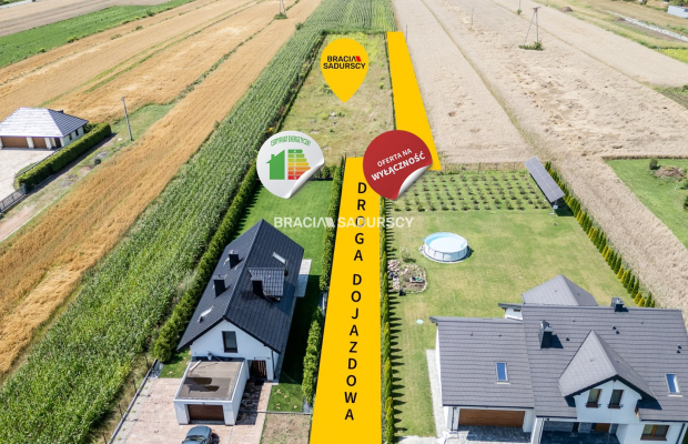 Ogrodzona działka budowlana 27ar WADÓW