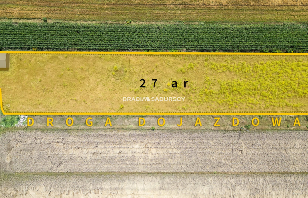 Ogrodzona działka budowlana 27ar WADÓW