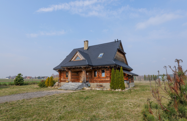 Kłobuck, ul. Leśna | Dom z bali w Kłobucku