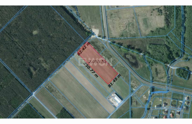 Sobin, Polkowice, działka, 1,9 ha, sprzedaż, 3 040 000 zł.  
  
Na sprzedaż grunt komercyjny w strefie ekonomicznej w miejscowo