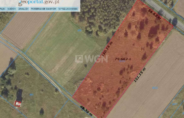 Chocianowiec, działka budowlana, 83 ar, sprzedaż, 290 500 zł.  
  
Na sprzedaż grunt budowlany w miejscowości Chocianowiec w po