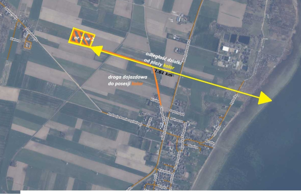 Działki inwest 1,6 km do Zatoka Pucka Hel