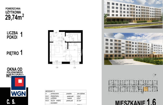 Głogów, mieszkanie, 1 pokój, winda, 29,74 m2, sprzedam, 220076 zł.  
  
KUPUJĄCY NIE PŁACI PROWIZJI!  
OFERTA BEZPOŚREDNIO OD D