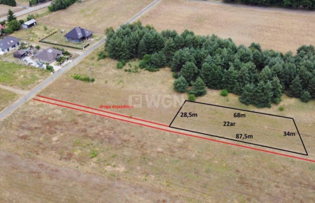 Sobin, działka usługowa, 0,2227 ha, 165 000zł, sprzedam.  
  
Na sprzedaż działka usługowa o powierzchni 22 ar, położona w Sobi