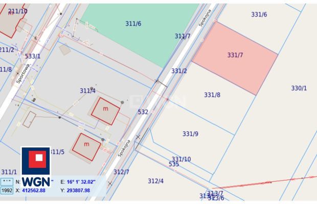 Sucha Górna, gmina Polkowice, działka z gotowym projektem, 778 m2, sprzedaż, 155000 zł.  
  
Na sprzedaż grunt budowlany: dział