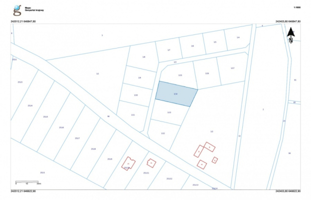 Działka 1/14  w kompleksie 14 działek z WZ