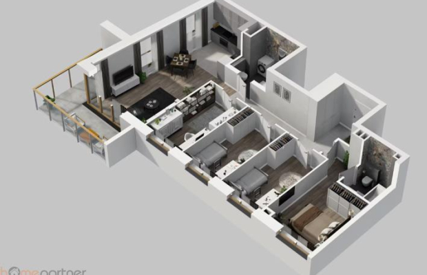 Mieszkanie z widokiem na rzekę i z dużym balkonem!