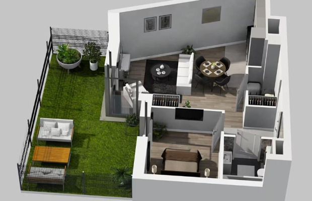 Mieszkanie z ogródkiem nad rzeką!