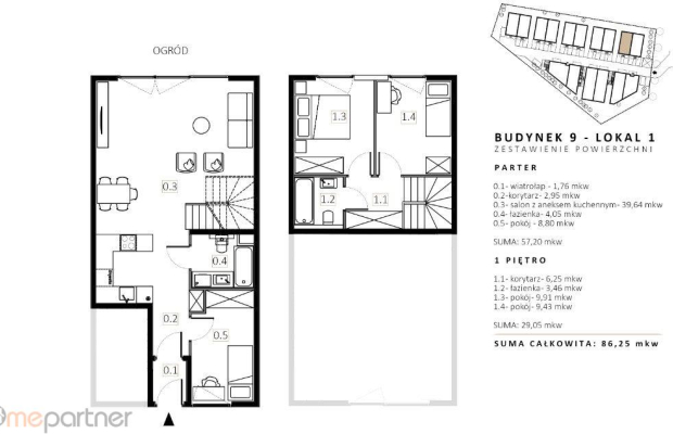 Mieszkanie dwupoziomowe z ogródkiem!