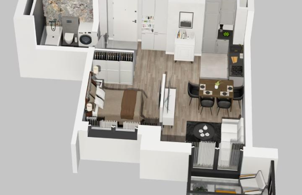 Kawalerka z sypialnią i WIDOKIEM NA RZEKĘ!