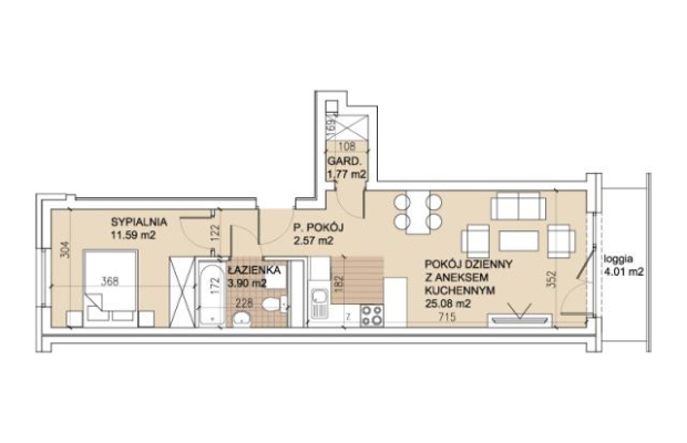 2-pokojowe mieszkanie na Sołtysowicach