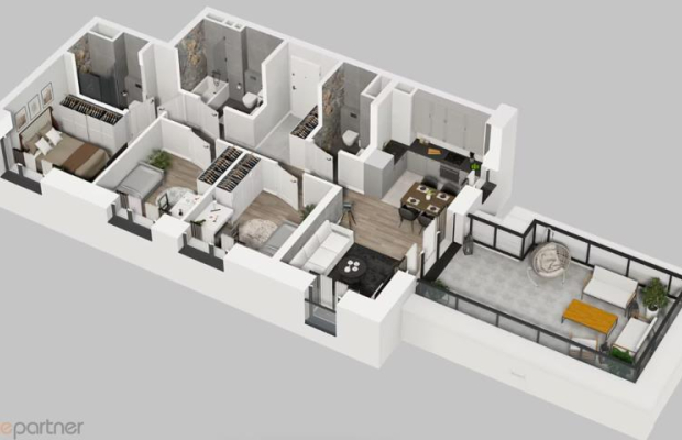 Mieszkanie z tarasu na dachu, przy rzece!