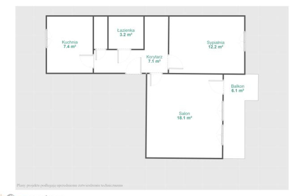 Ciche 2 pokoje z oddzielna kuchnią