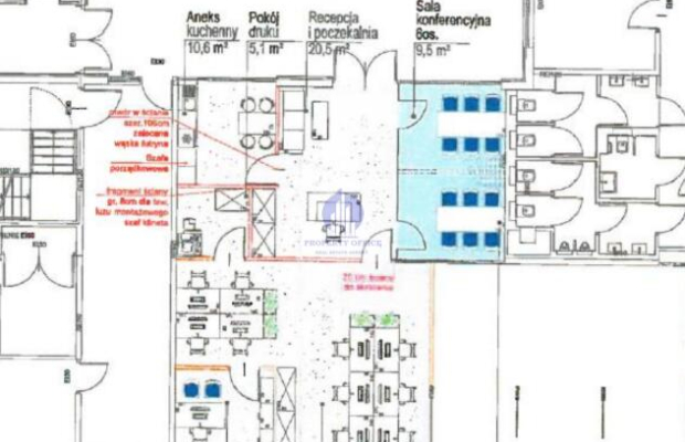 Mokotów: lokal biurowy na podnajem