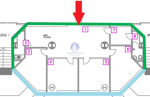 Śródmieście:lokal biurowo-usługowy na wynajem