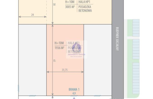Bielany: magazyn 1750 m2