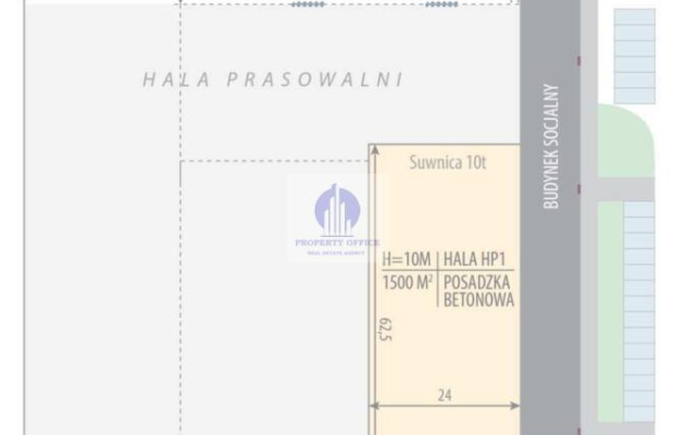 Bielany: magazyn 1530 m2