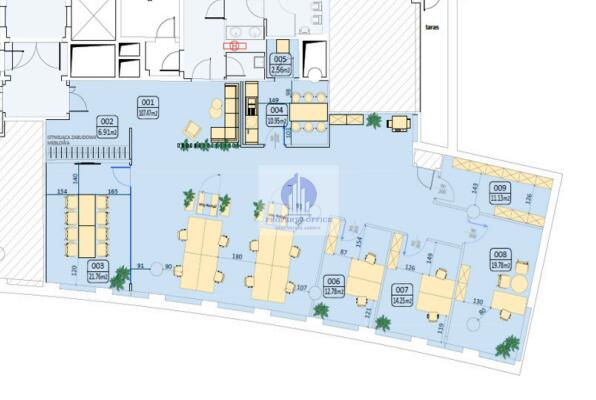 Ochota: lokal biurowy na podnajem