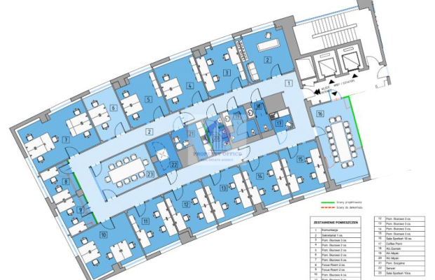 Ochota: lokal biurowy 410 m2 na wynajem