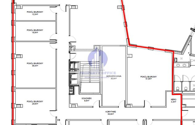 Mokotów: lokal biurowy 641,51 m2 na wynajem