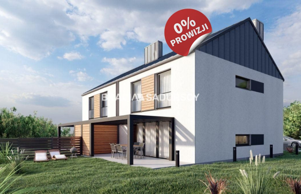 Nowoczesny bliźniak z garażem i działką 7ar