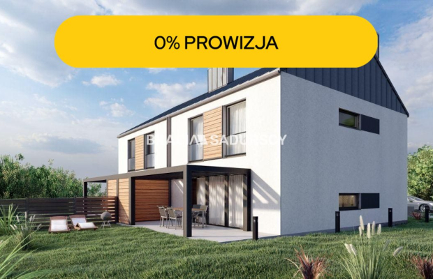 Nowoczesny bliźniak z garażem i działką 7ar