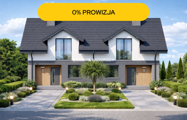 Domy w zabudowie bliźniaczej Trąbki piękna działka