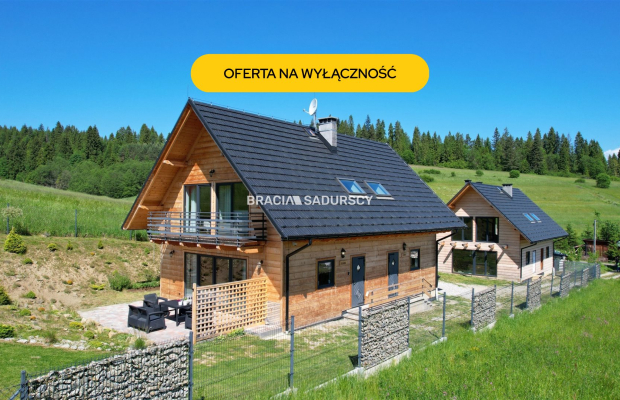 Dwa drewniane domy z czterema lokalami 