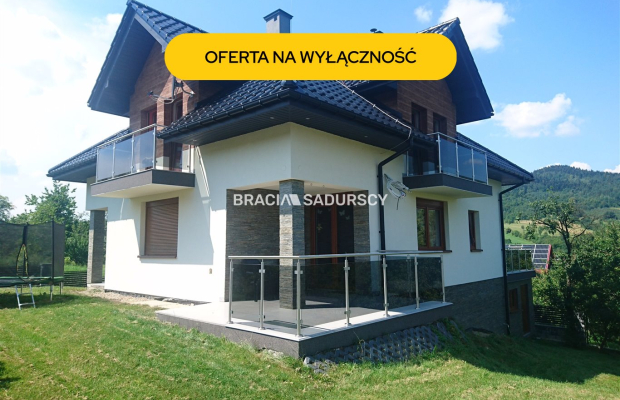 Dom na widokowej działce, Bysina, Myślenice.