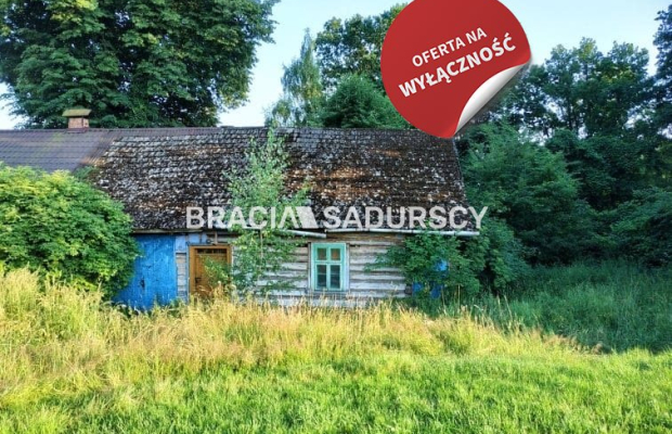 Działka rolna z drewnianym domem Nowa Wieś 