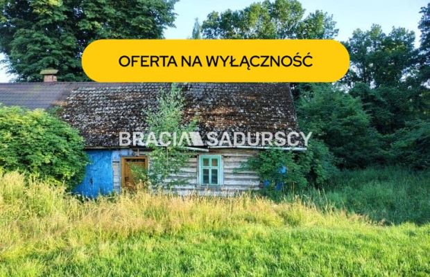 Działka rolna z drewnianym domem Nowa Wieś 