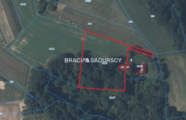 Działka rolna z drewnianym domem Nowa Wieś 