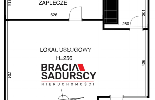 Lokal 135m2 front parter Kurdwanów