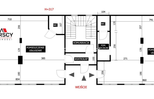 Budynek handlowo-mieszkanly Centrum Skawiny