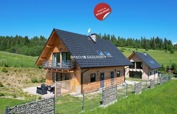 Dwa drewniane domy z czterema lokalami 