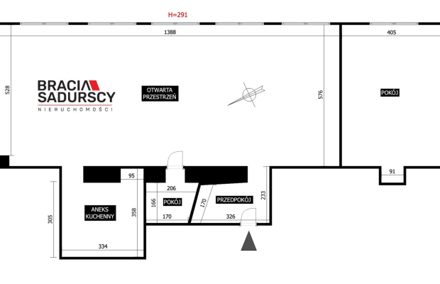 lokal biurowy 128 m2 Centrum Krakow blisko Wawelu