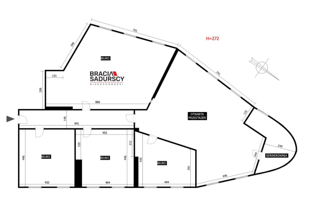 lokal biurowy w biurowcu 155 m2 Prądnik Biały